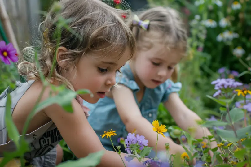 Kinder im Garten