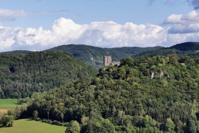 Fränkische Schweiz Wald und Burgruine Pottenstein